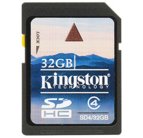 Карта памяти SDHC Kingston 32GB (SD4/32GB) Kingston - valday-experts.ru – фото 2