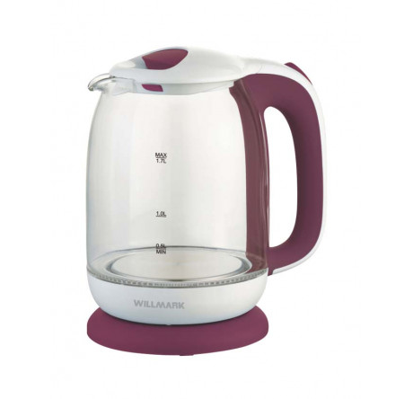 Чайник Willmark WEK-1704G  белый/красный WILLMARK - valday-experts.ru – фото 1