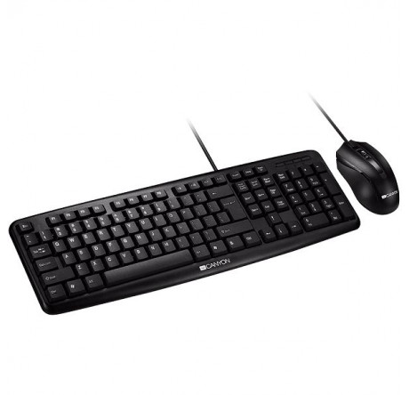 Canyon C8CNECSE USB standard KB water resistant RU layout bundle with optical 3D wired mice Комплект CANYON - valday-experts.ru – фото 1