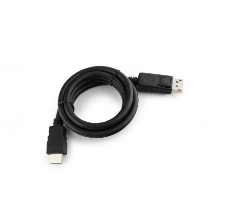 Cablexpert CC-DP-HDMI-1M DisplayPort->HDMI 1м, 20M/19M, черный, экран, пакет Кабель  CABLEXPERT - valday-experts.ru – фото 1