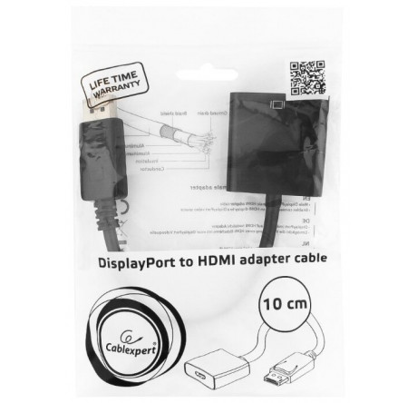 Cablexpert A-DPM-HDMIF-002 DisplayPort -> HDMI 20M/19F, пакет Переходник  CABLEXPERT - valday-experts.ru – фото 1