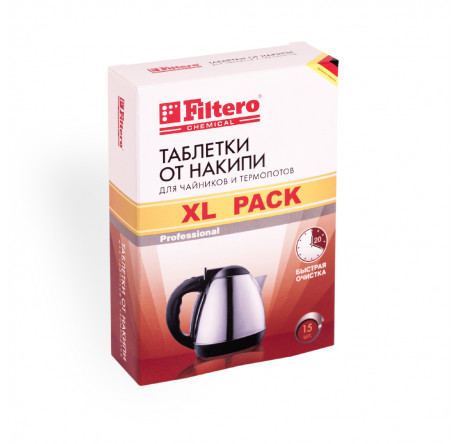 Таблетки от накипи д/чайников Filtero XL Pack, арт 609 Filtero - valday-experts.ru – фото 2