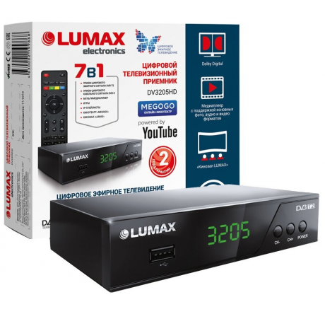 Lumax DVB-T2 DV3205HD Цифровой телевизионный приемник Тюнер  LUMAX - valday-experts.ru – фото 1