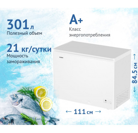 Haier HCE301R белый Морозильный ларь  HAIER - valday-experts.ru – фото 1