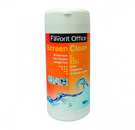 Favorit Office F130001 Screen Clean д/ ЖК и др. экранов влажные Салфетки  FAVORIT OFFICE - valday-experts.ru – фото 1
