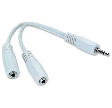 Gembird CCA-415W, джек3.5->2х джек3.5 10см GEMBIRD - valday-experts.ru – фото 1