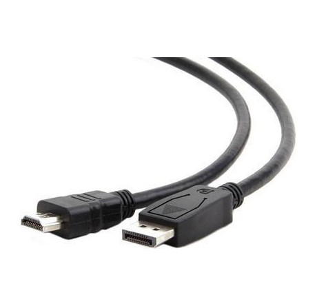 Cablexpert CC-DP-HDMI-3M DisplayPort->HDMI 3м, 20M/19M, черный, экран, пакет Кабель  CABLEXPERT - valday-experts.ru – фото 1