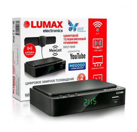 Lumax DVB-T2 DV2115HD Цифровой телевизионный приемник Тюнер  LUMAX - valday-experts.ru – фото 1