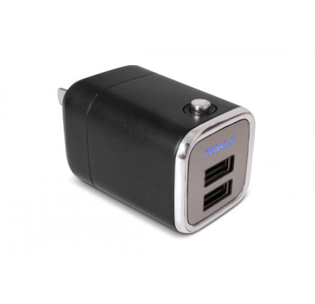 Адаптер питания iWalk charger 2хUSB black Noname - valday-experts.ru – фото 1