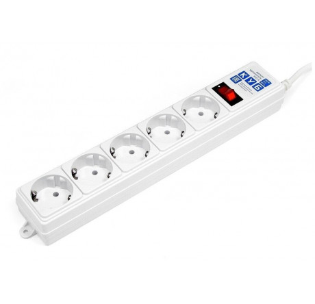 Сетевой фильтр Power Cube SPG-B-6-WHITE 1,9 м 5 розеток белый 10 Power Cube - valday-experts.ru – фото 1
